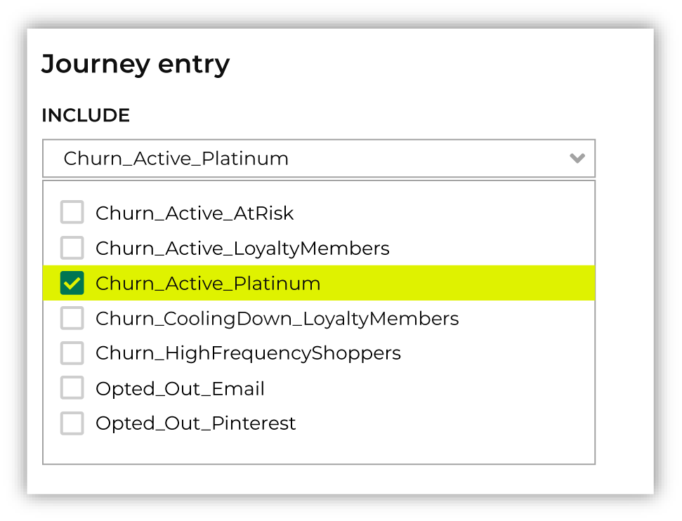 Include a segment