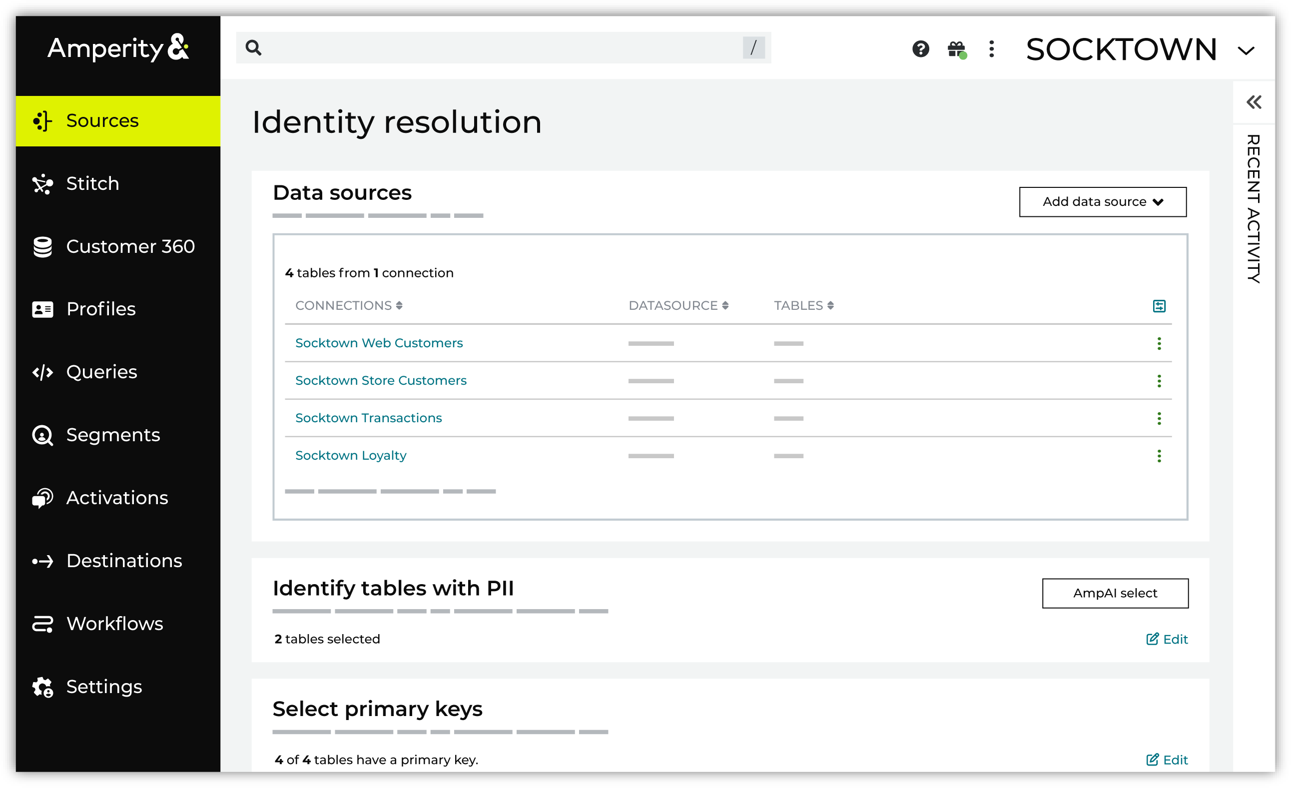 Guided setup: identity resolution.