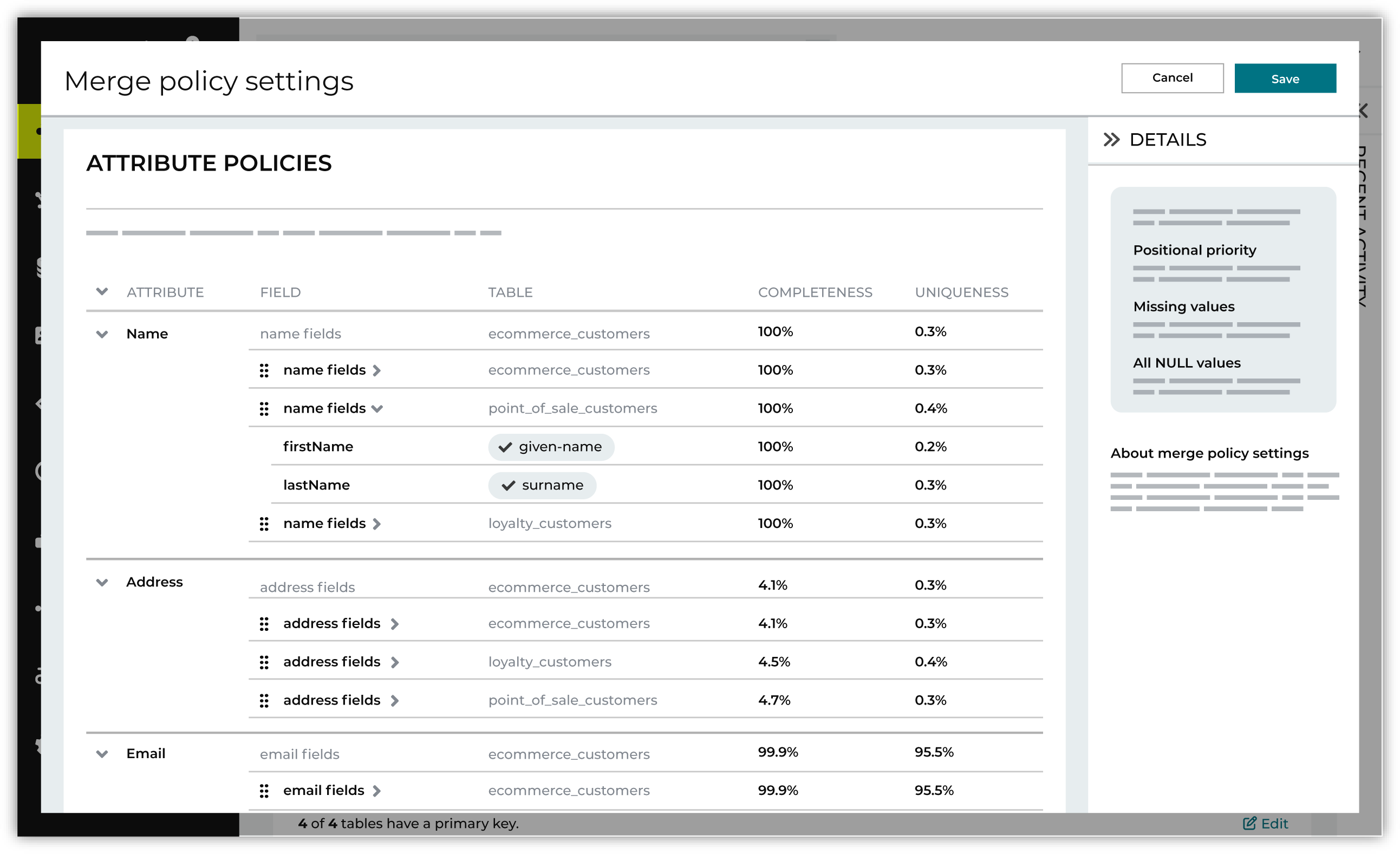 Guided setup: customer profiles.