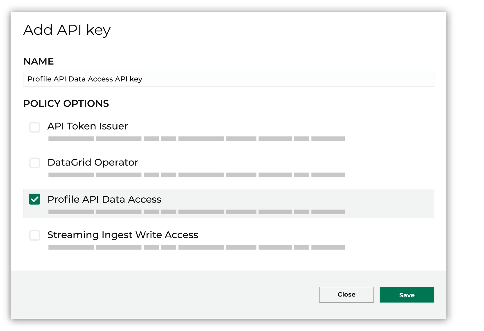Generate an API key.