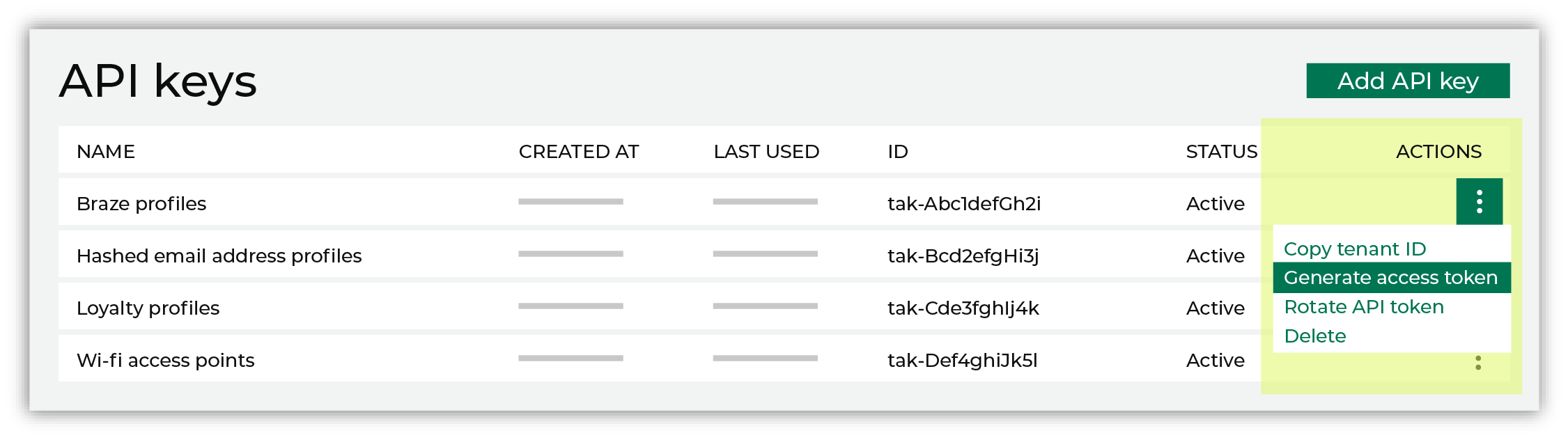 Copy the tenant ID for use in the header request.