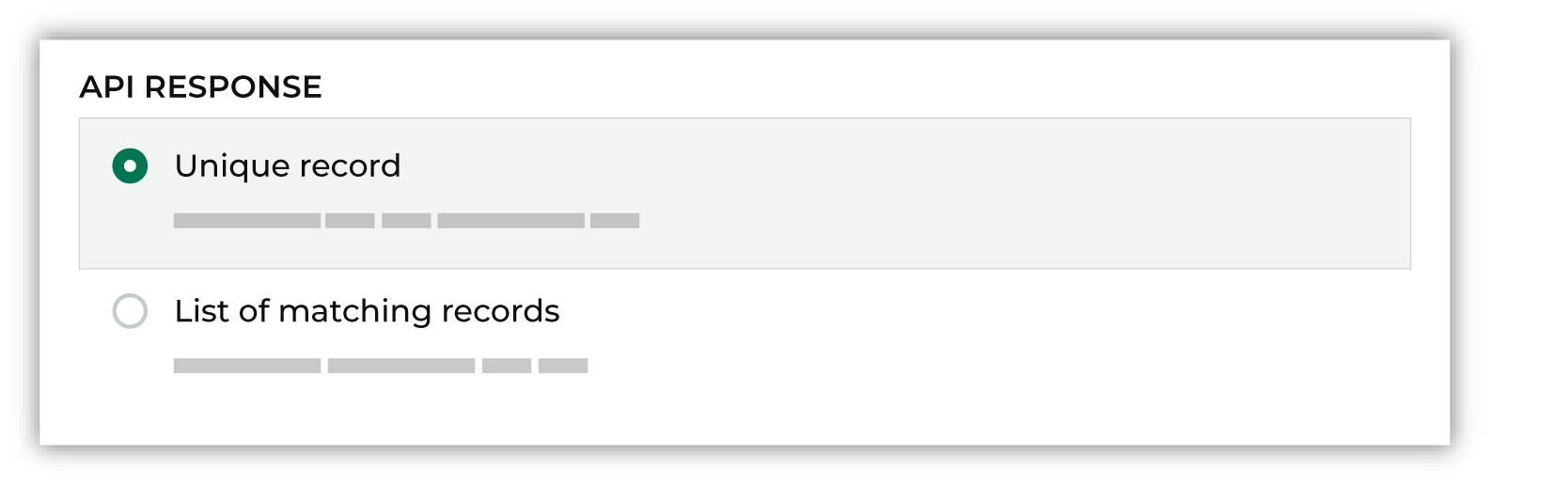 Configure an endpoint to respond with unique records.