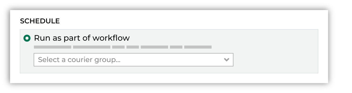 Add a campaign as part of a scheduled workgroup.