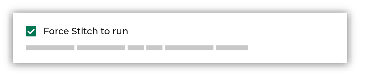 The General tab in the Stitch settings dialog box.