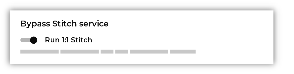 The General tab in the Stitch settings dialog box.