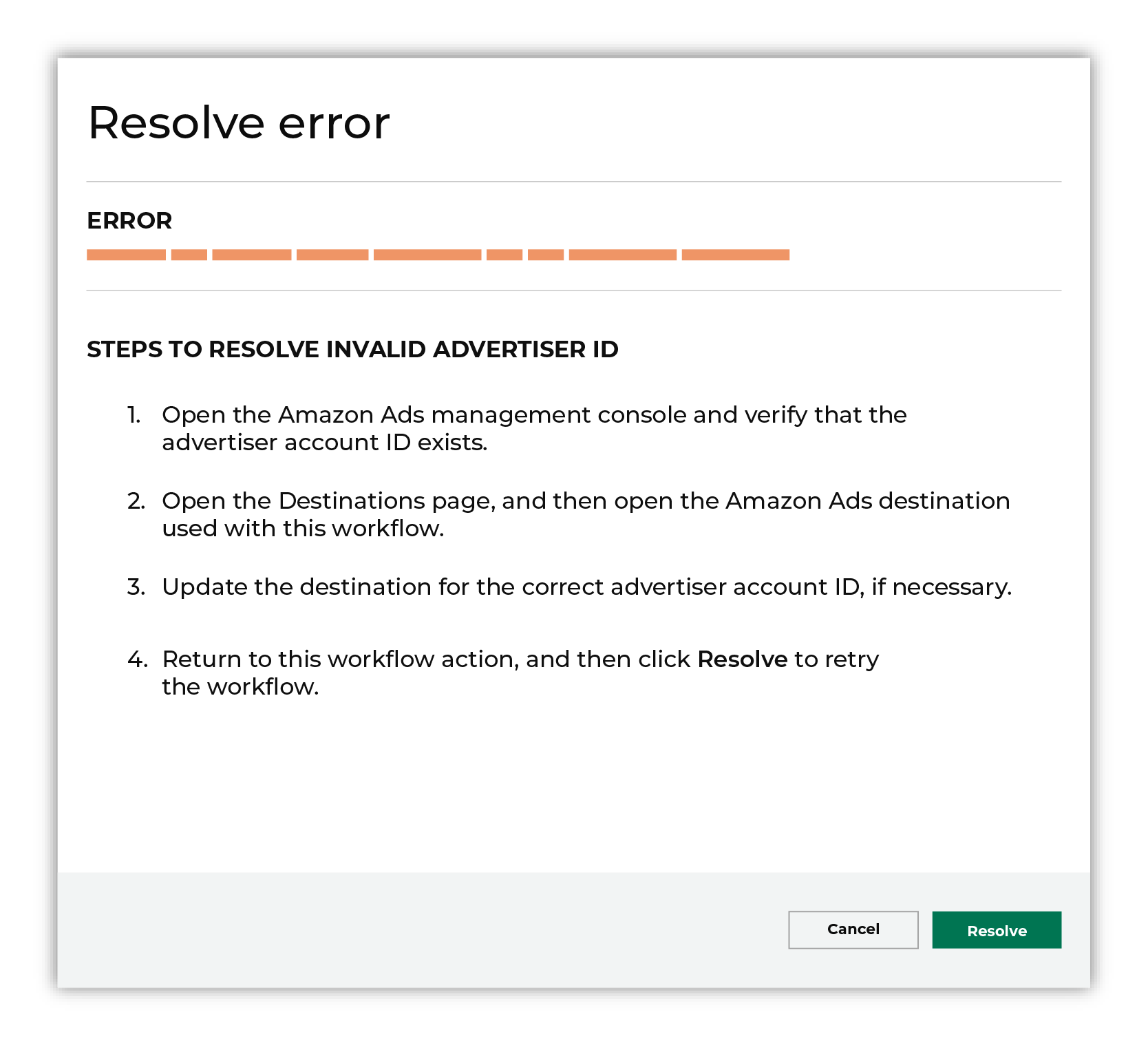 Choose a workflow action from the list of actions.