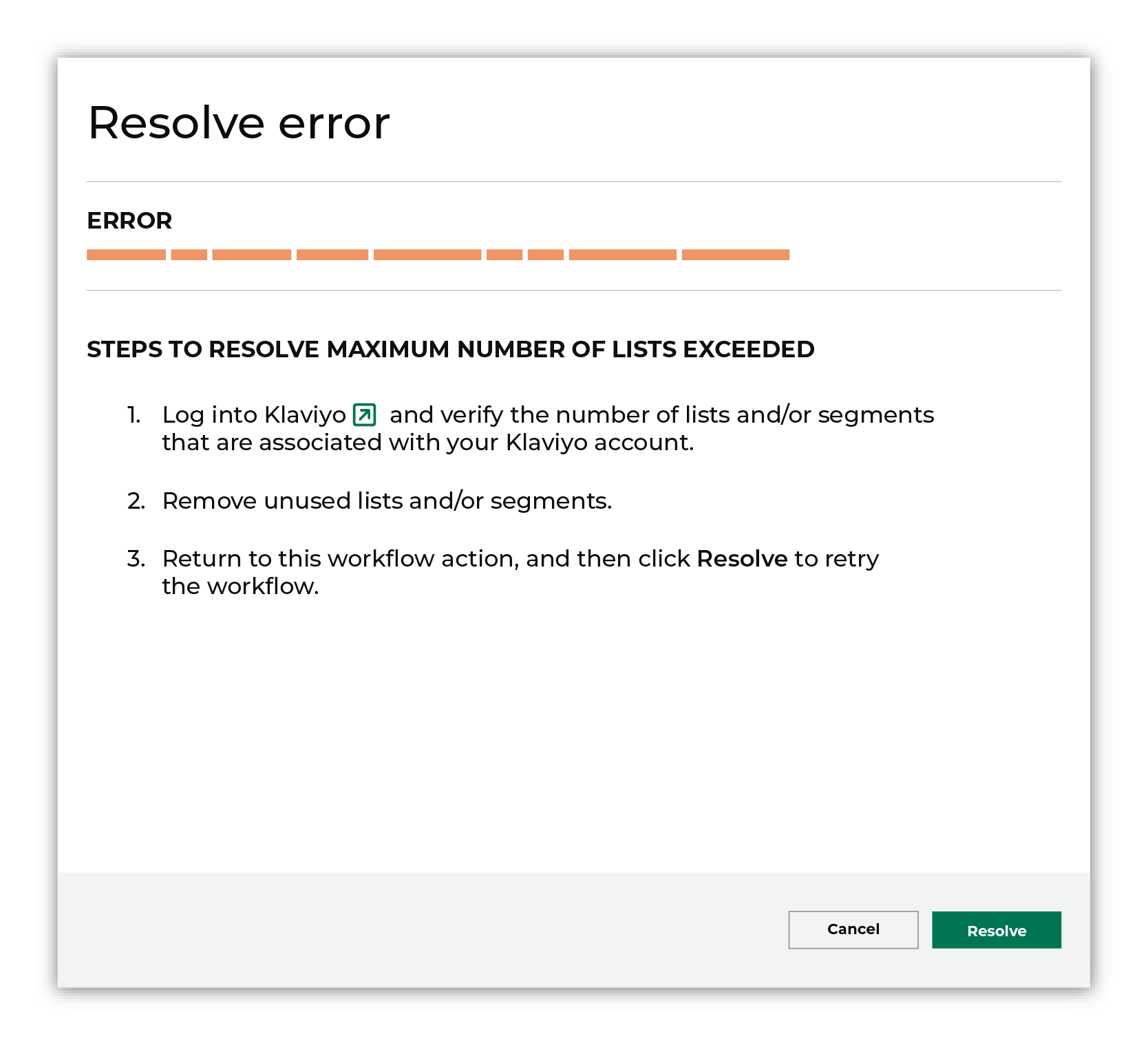 Choose a workflow action from the list of actions.