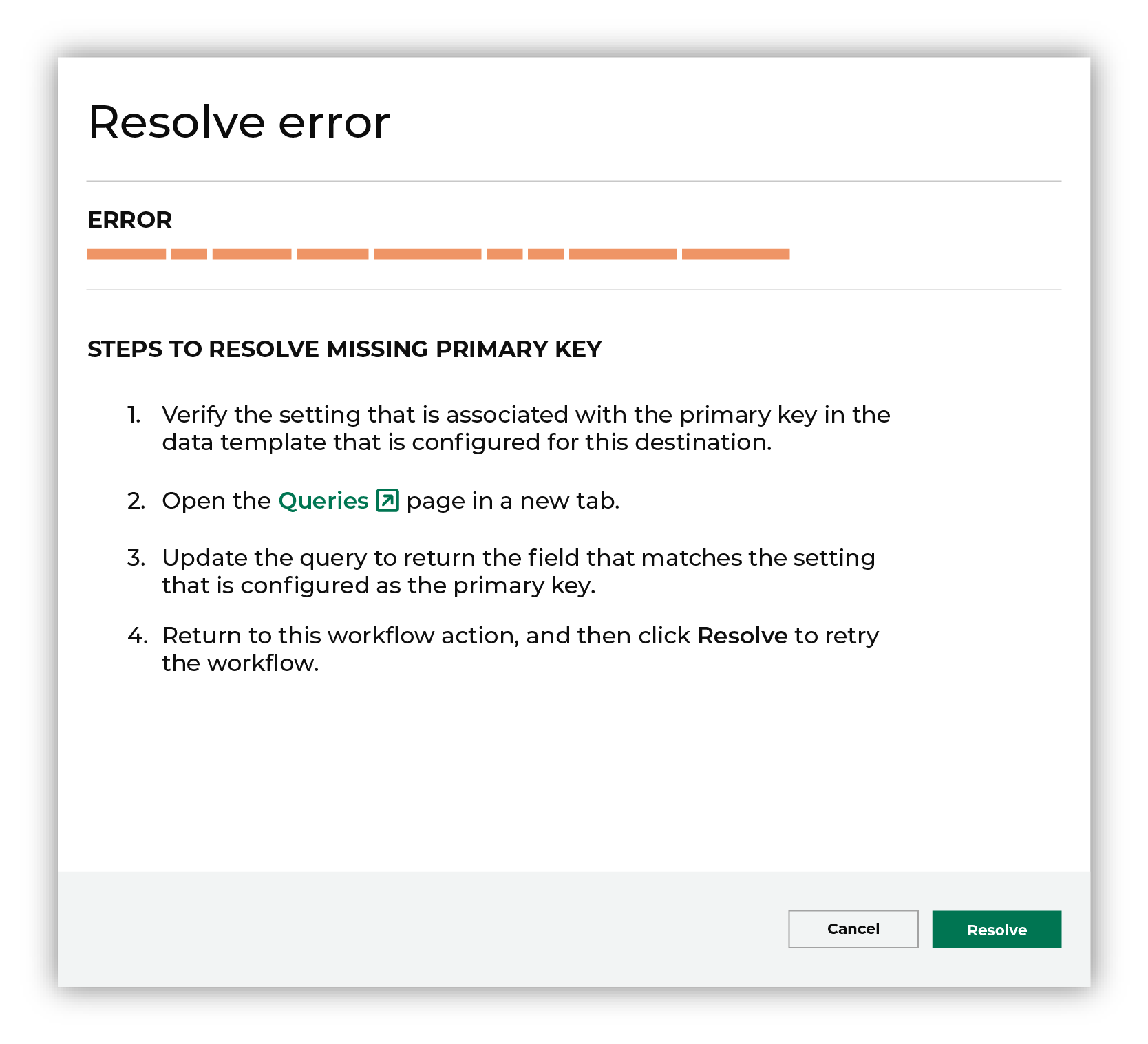 Choose a workflow action from the list of actions.