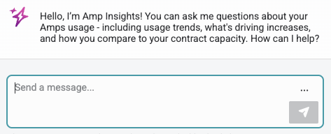 Amp Insights chat interface