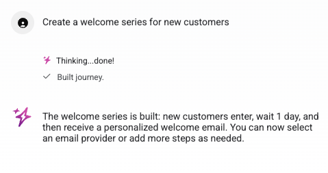 Build natural language journeys, dialog