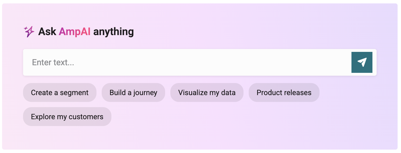 Home widget for asking AmpAI questions