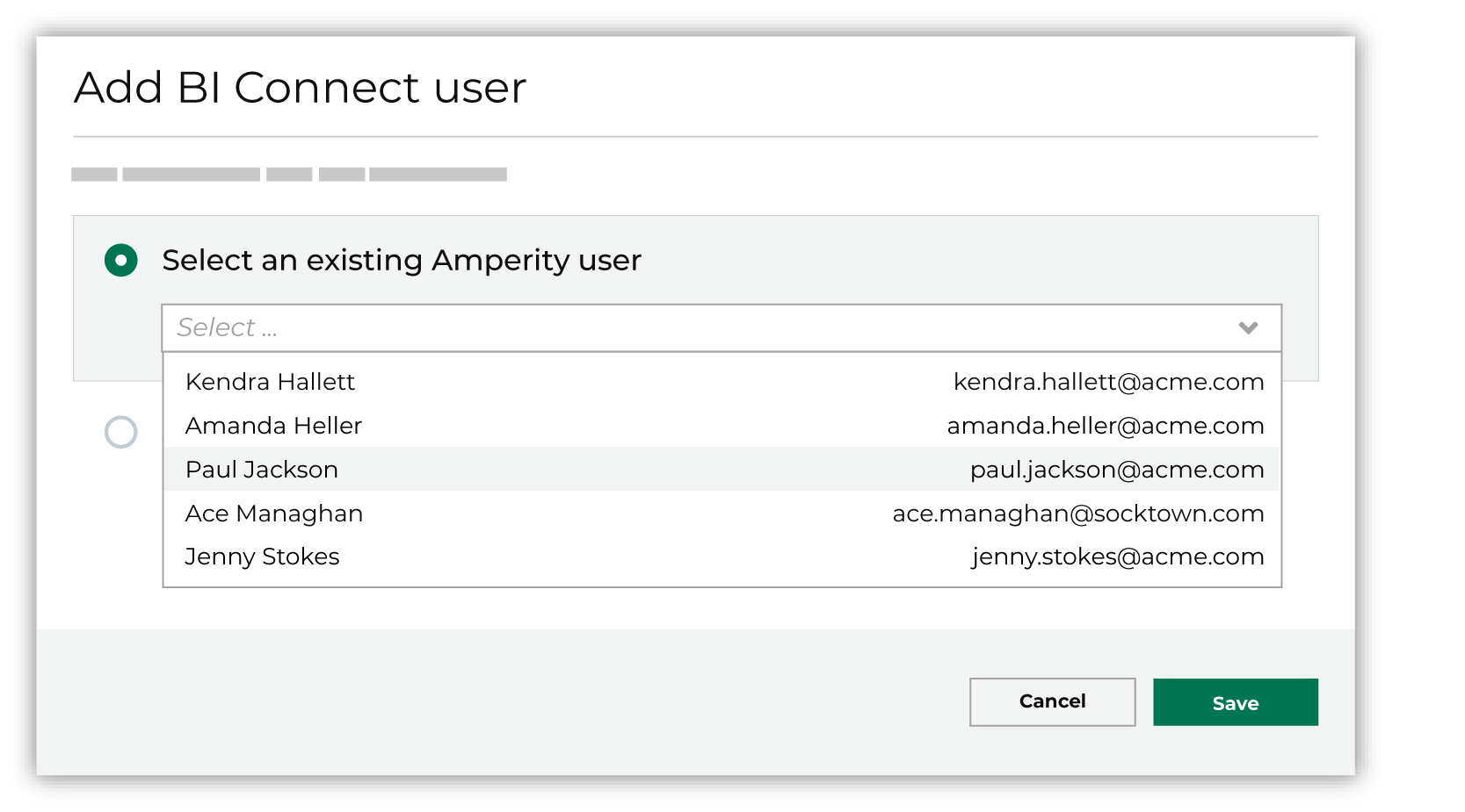 Add existing Amperity users to BI Connect.
