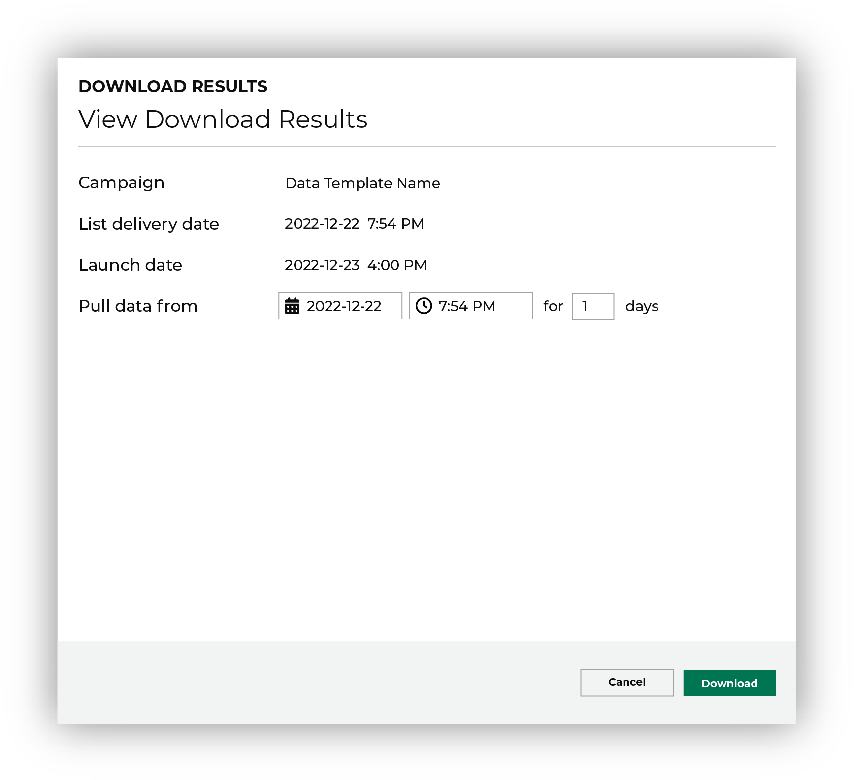 Configure campaign results.