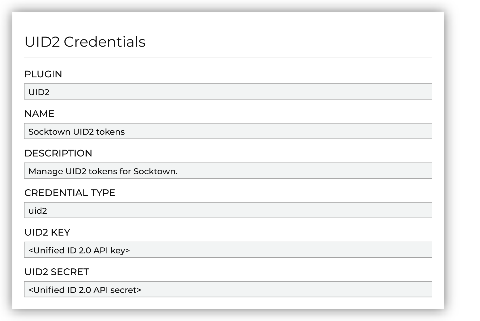 Add Mapper credentials for Unified ID 2.0.